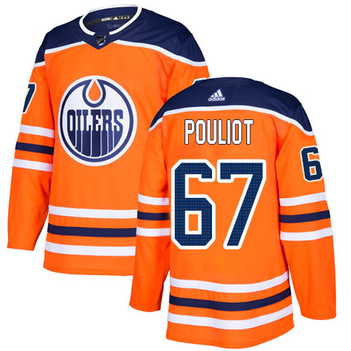 Adidas Men Edmonton Oilers #67 Benoit Pouliot Orange Home Authentic Stitched NHL Jersey->montreal canadiens->NHL Jersey